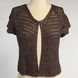 Elie Tahari Bronze Sweater Cardigan
